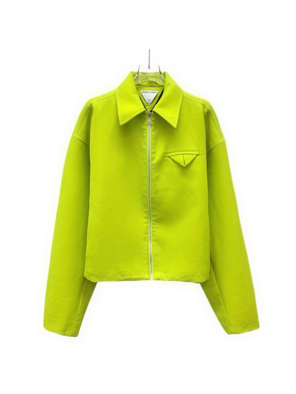 Bottega Veneta Avocado Green Wool Zip Jacket